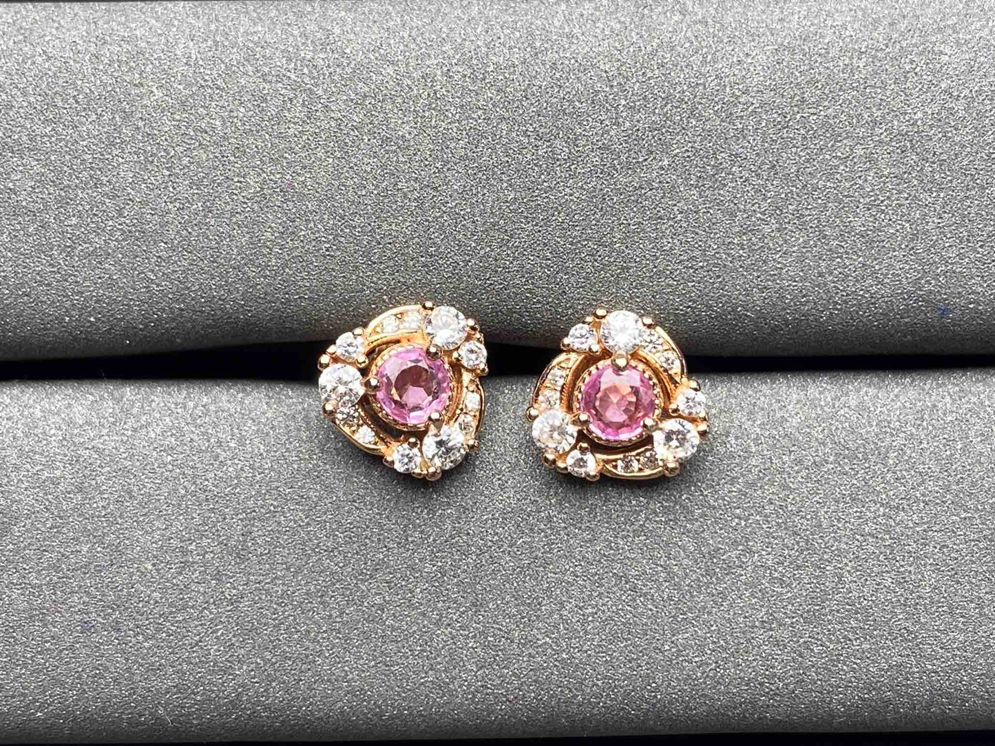 A1598 Pink Sapphire Earrings