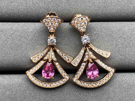 A1628 Pink Sapphire Earrings