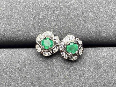 A164 Emerald Earrings