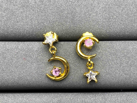 A1654 Pink Sapphire Earrings