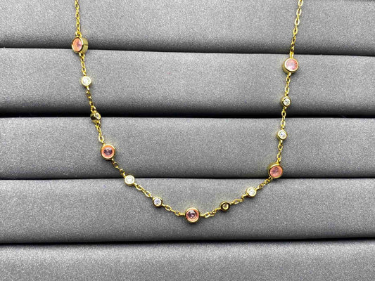 A1657 Pink Sapphire Necklace