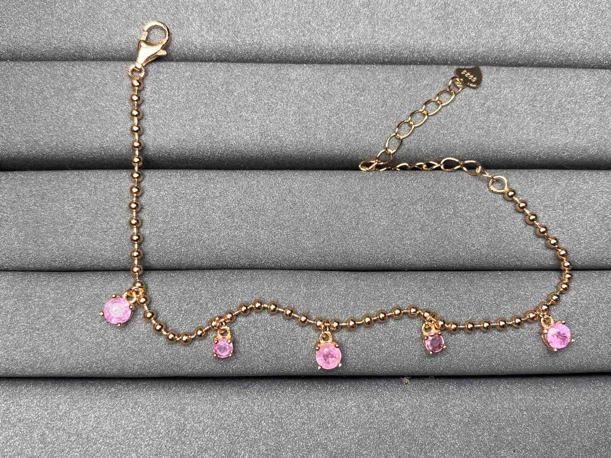 A1666 Pink Sapphire Bracelet