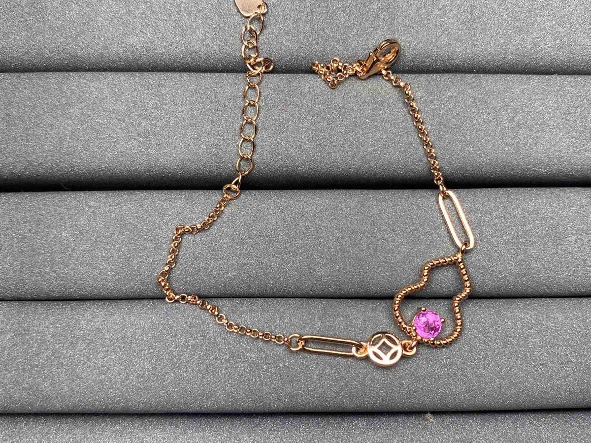 A1668 Pink Sapphire Bracelet