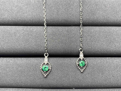 A167 Emerald Earrings