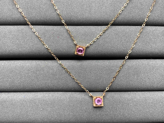 A1683 Pink Sapphire Necklace