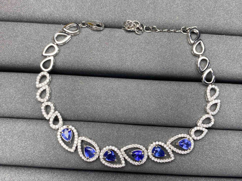 A1735 Cornflower Sapphire Bracelet