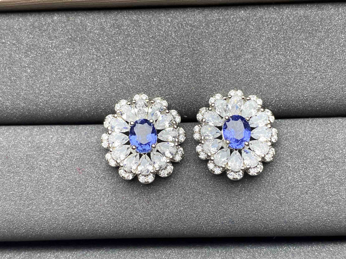 A1772 Cornflower Sapphire Earrings