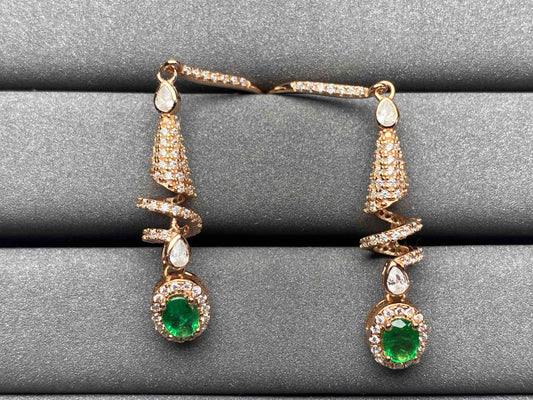 A1825 Emerald Earrings