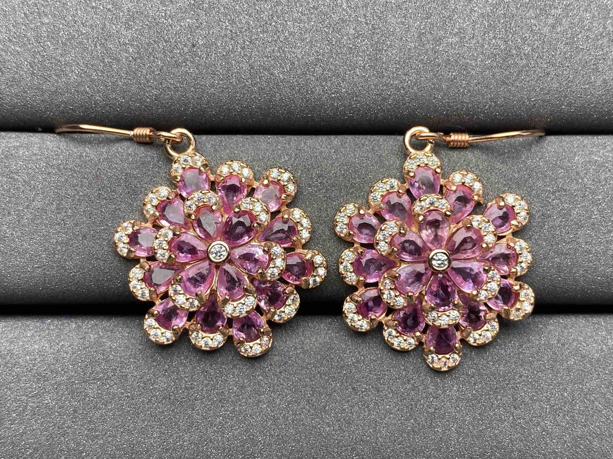 A1852 Pink Sapphire Earrings