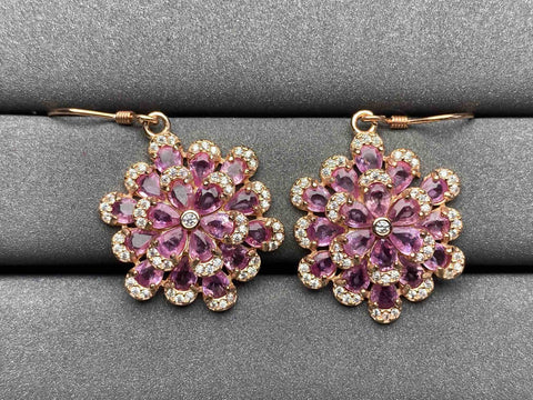 A1852 Pink Sapphire Earrings