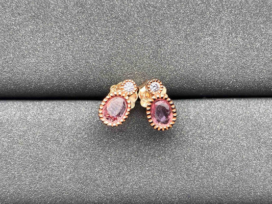 A201 Pink Sapphire Earrings