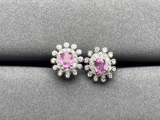 A203 Pink Sapphire Earrings