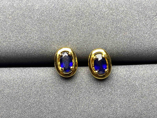 A206 Blue Sapphire Earrings