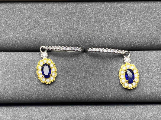 A216 Blue Sapphire Earrings