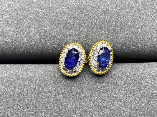 A219 Blue Sapphire Earrings