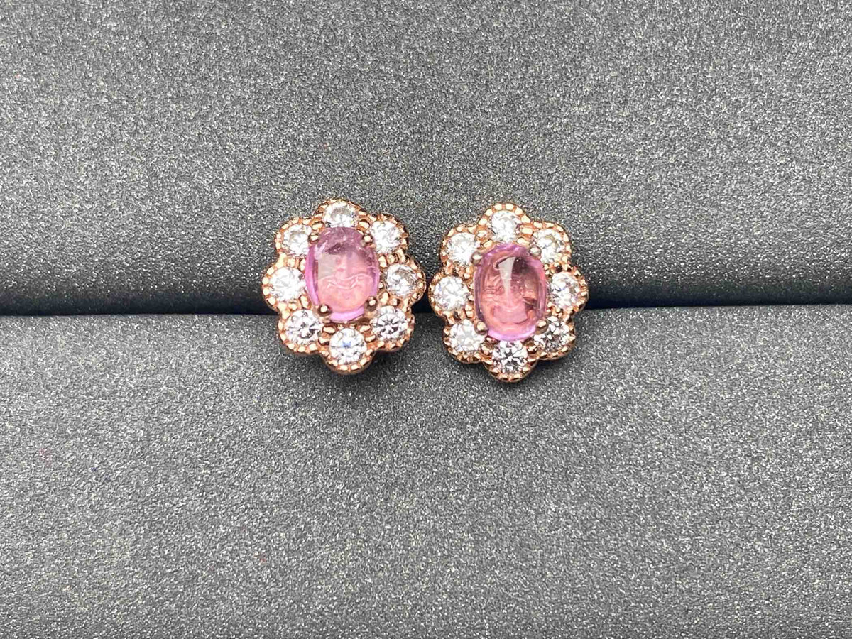 A2203 Pink Sapphire Earrings