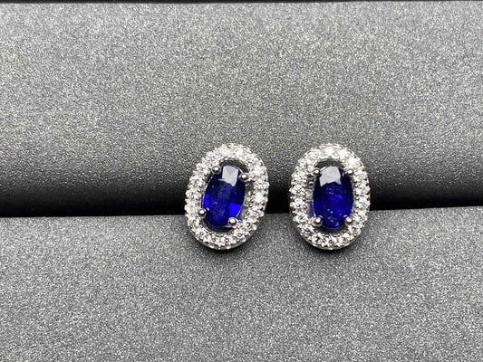 A227 Blue Sapphire Earrings
