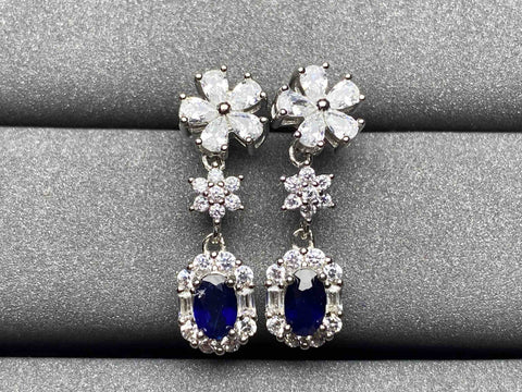 A231 Blue Sapphire Earrings