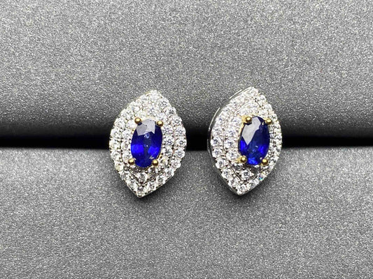 A236 Blue Sapphire Earrings