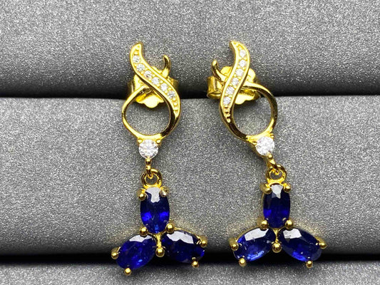 A237 Blue Sapphire Earrings