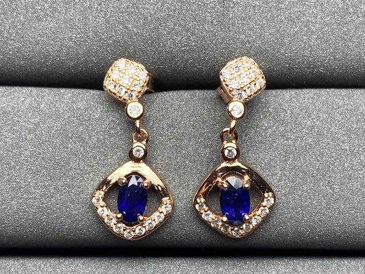 A238 Blue Sapphire Earrings