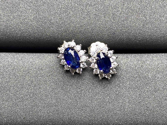 A243 Blue Sapphire Earrings