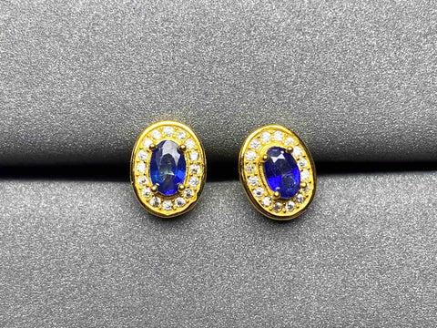 A244 Blue Sapphire Earrings