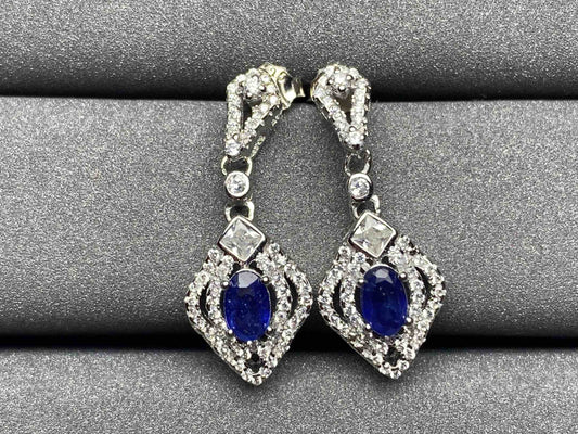 A245 Blue Sapphire Earrings