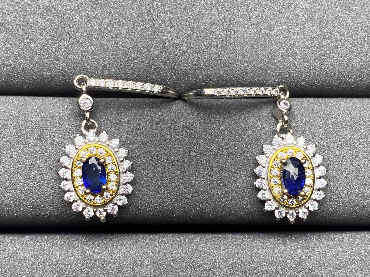 A246 Blue Sapphire Earrings