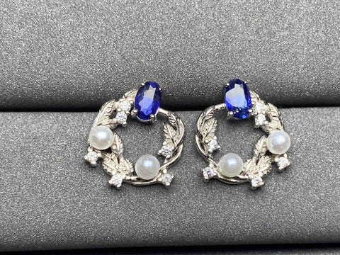 A248 Blue Sapphire Earrings