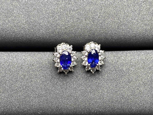 A254 Blue Sapphire Earrings