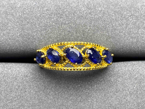 A257 Blue Sapphire Ring