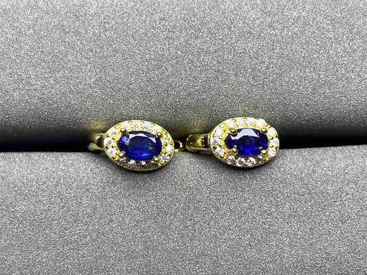 A259 Blue Sapphire Earrings