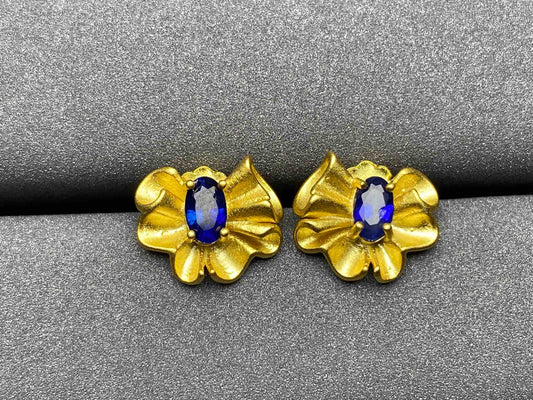 A264 Blue Sapphire Earrings