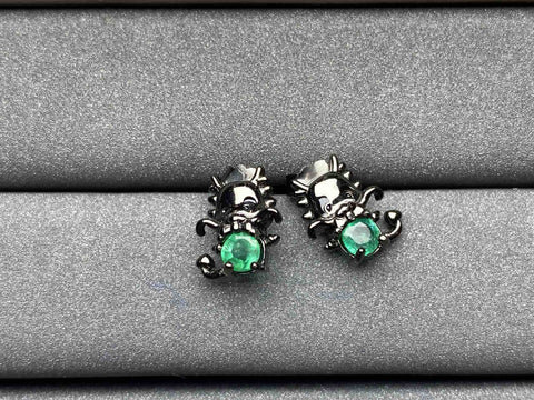 A350 Emerald Earrings