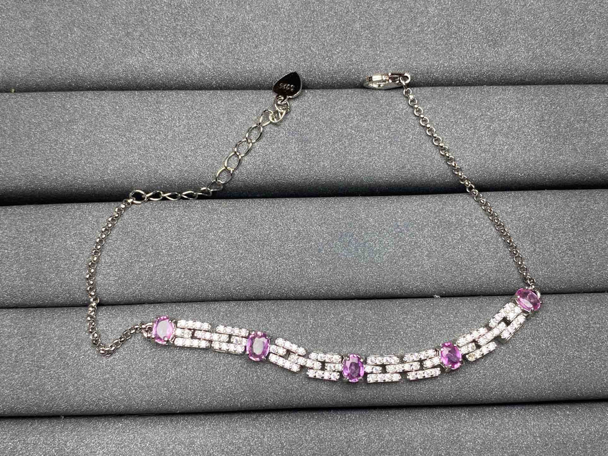 A358 Pink Sapphire Bracelet