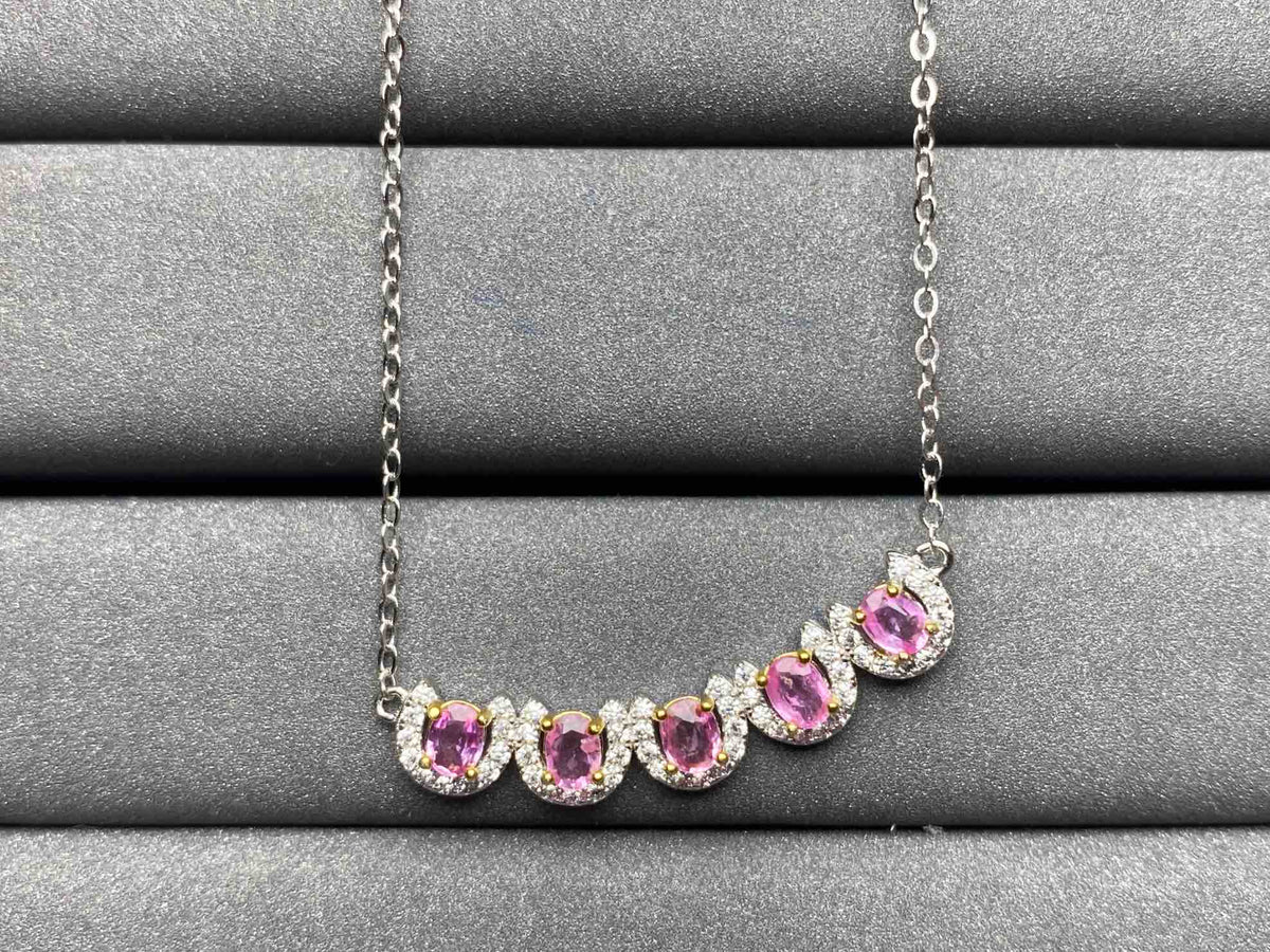 A363 Pink Sapphire Necklace