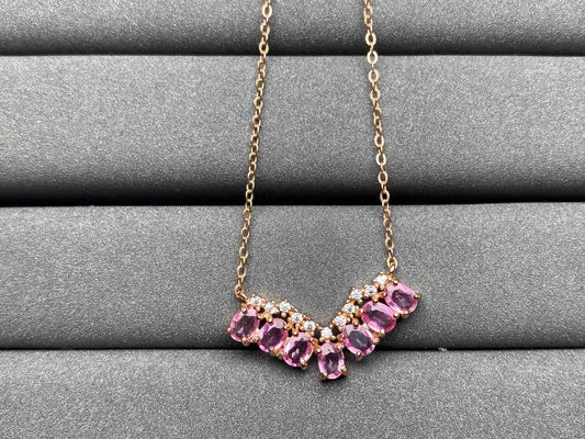 A366 Pink Sapphire Necklace