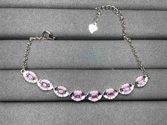 A394 Pink Sapphire Bracelet
