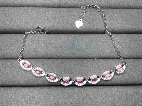 A394 Pink Sapphire Bracelet