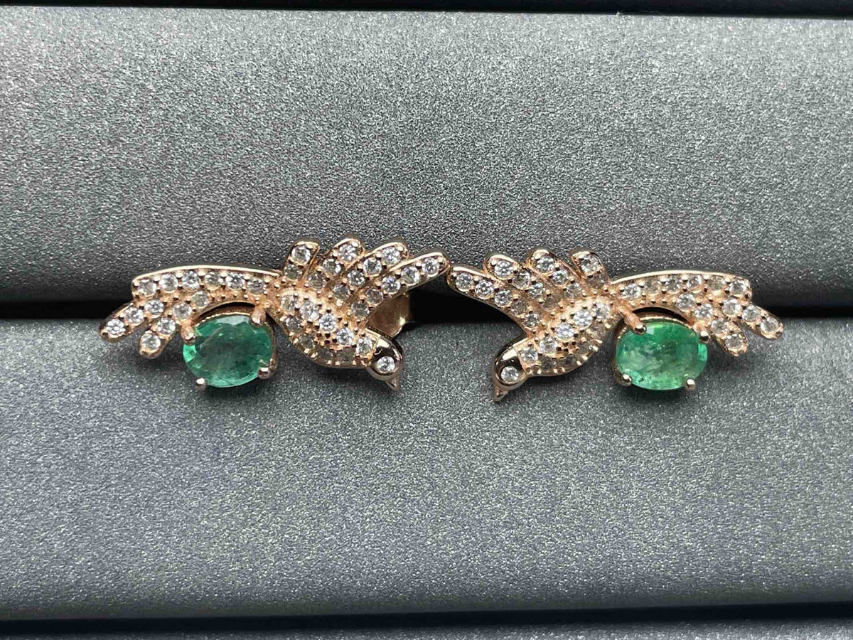 A421 Emerald Earrings