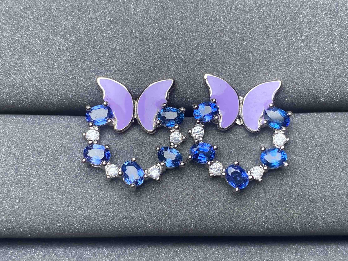 A4619 Blue Sapphire Earrings