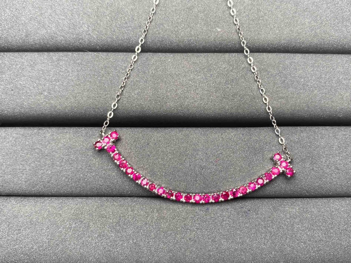 A4878 Pink Ruby Necklace