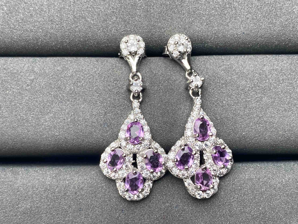 A5453 Purple Sapphire Earrings