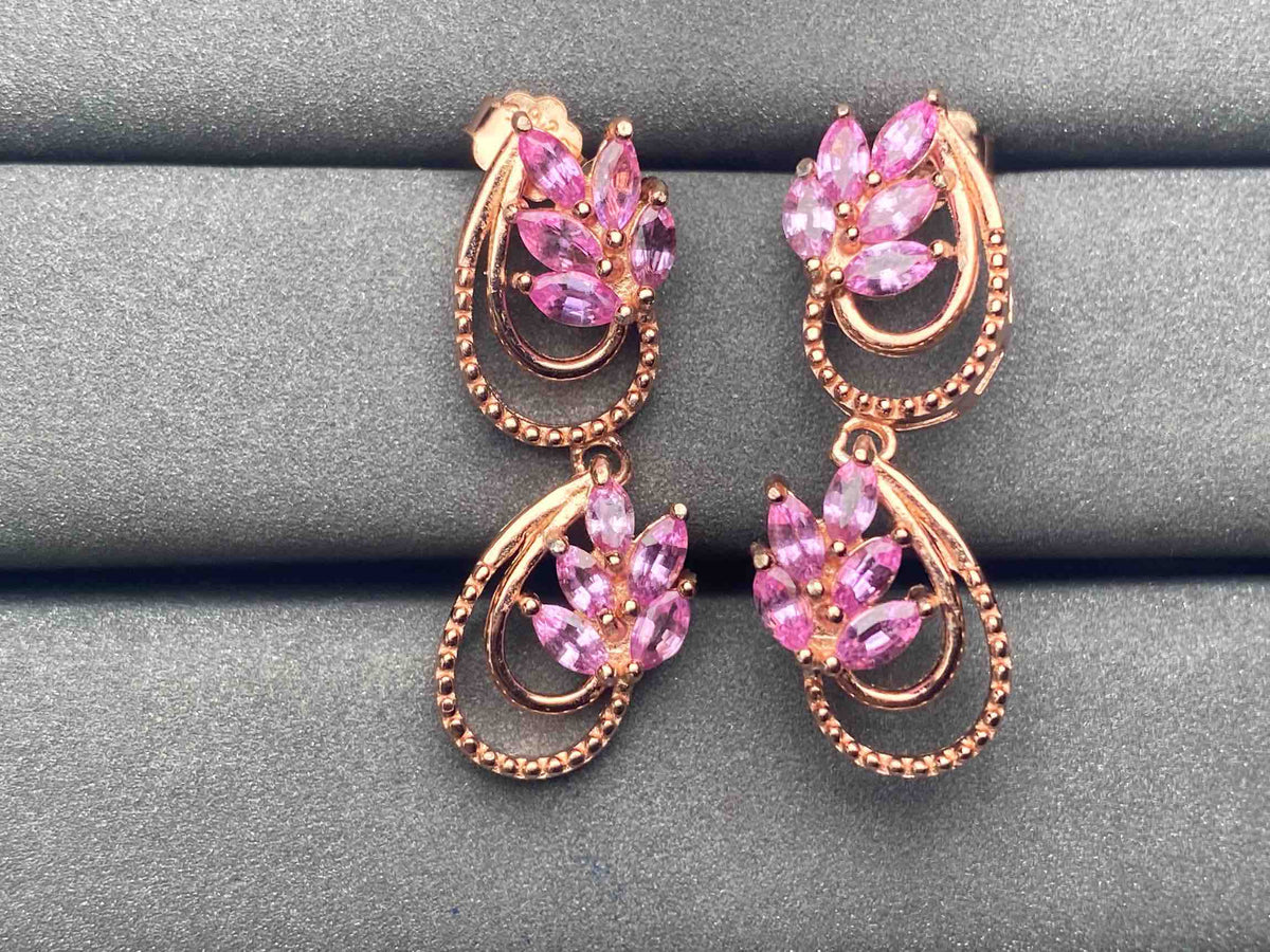 A5523 Pink Sapphire Earrings