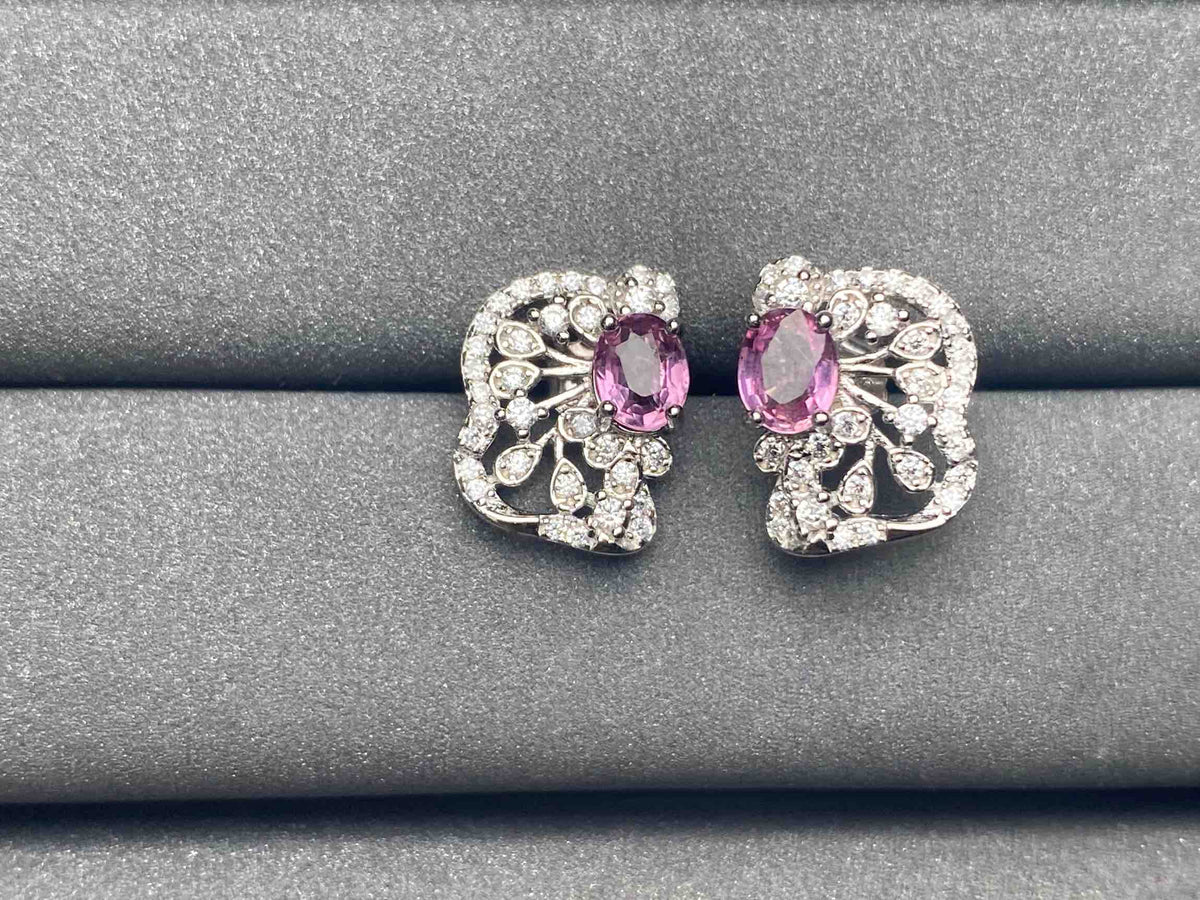 A5529 Pink Sapphire Earrings