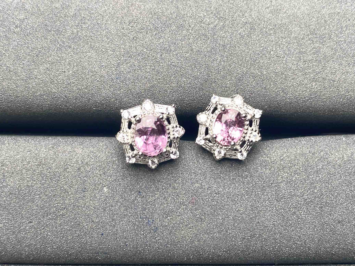 A5541 Pink Sapphire Earrings