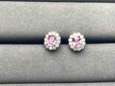 A5545 Pink Sapphire Earrings