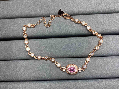 A557 Pink Sapphire Bracelet