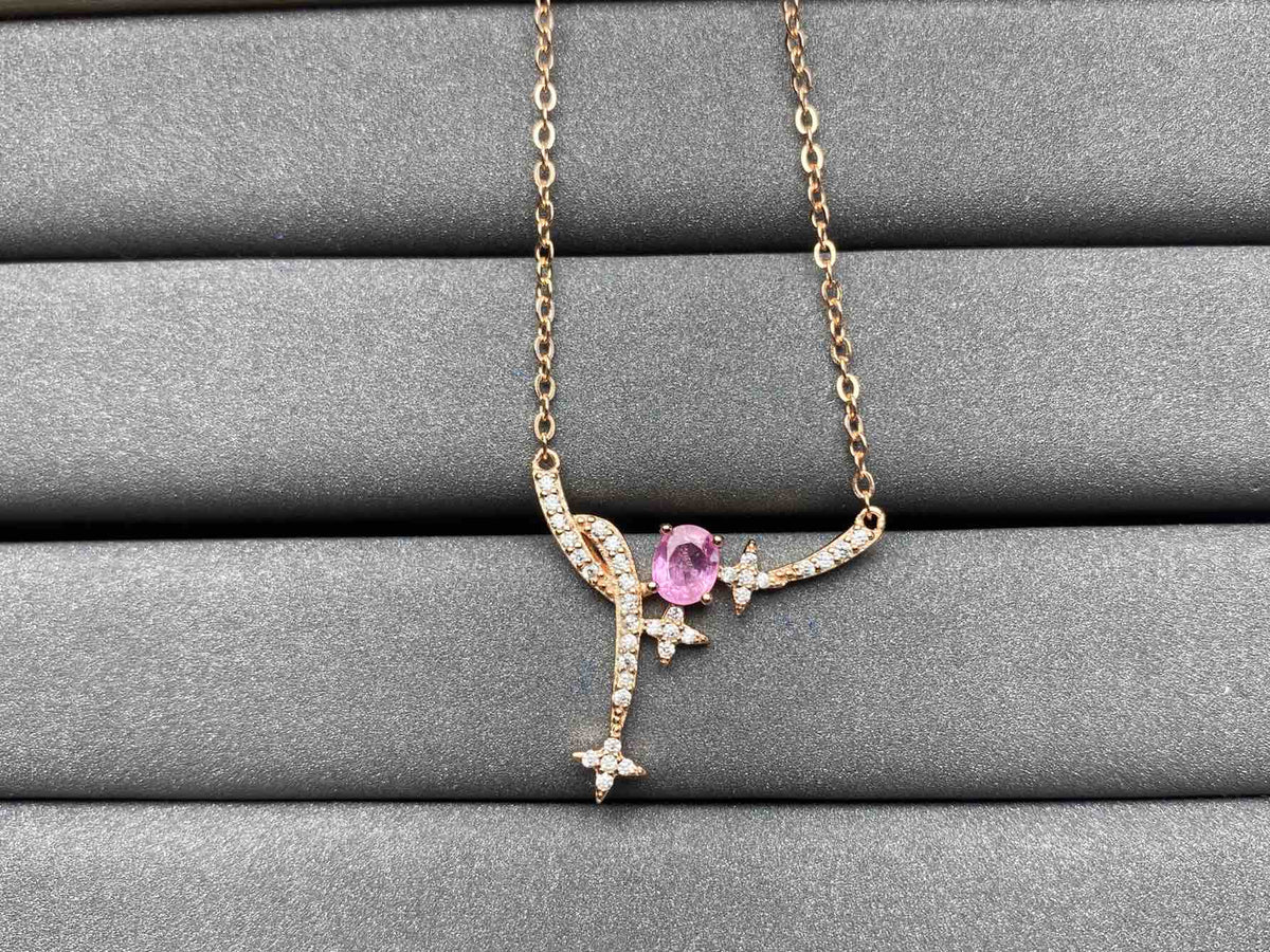 A558 Pink Sapphire Necklace